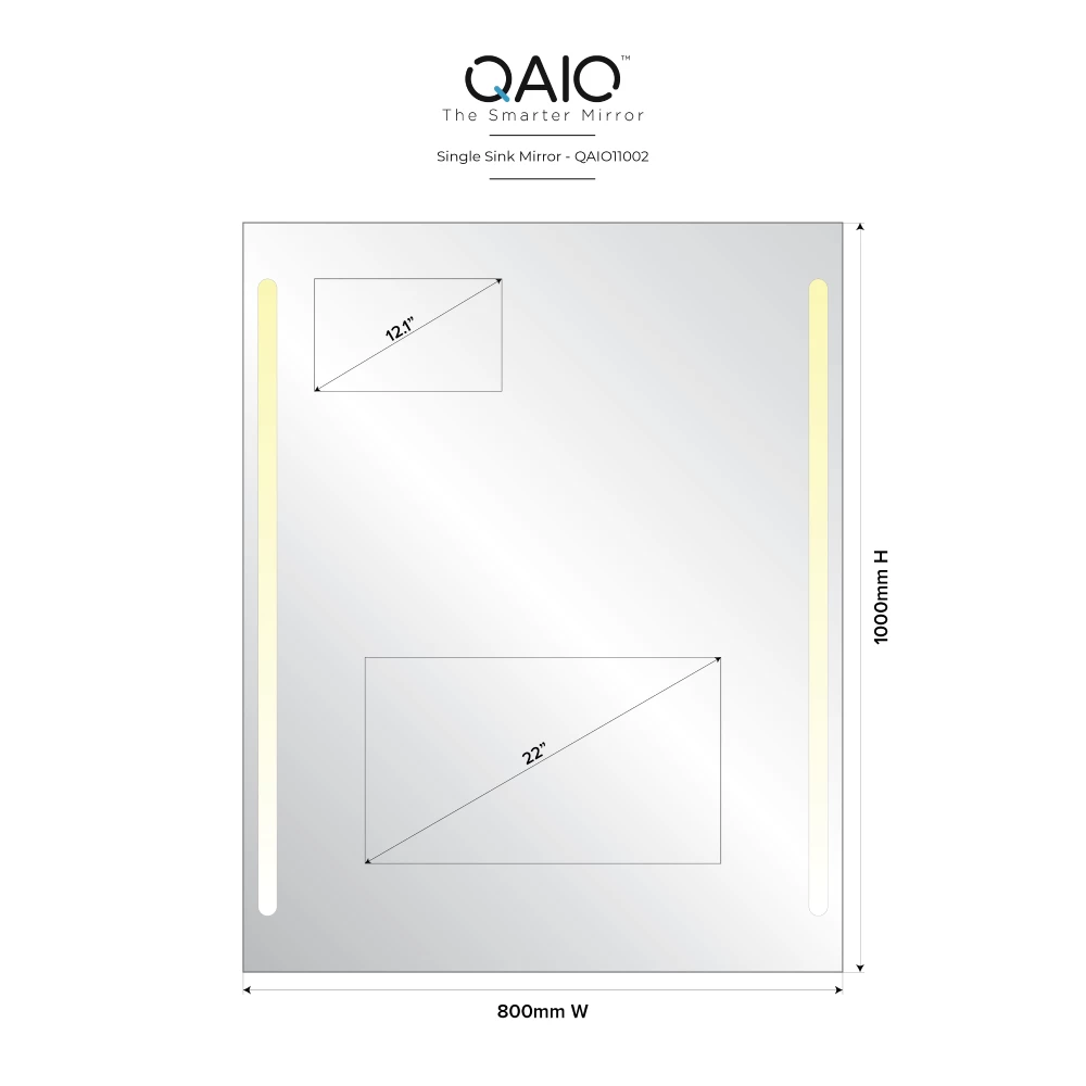 QAIO 600mm width x 800mm height, with 15.6” TV (QAIO11001)